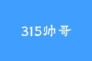 315帅哥