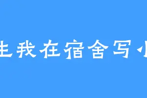 重生我在宿舍写小说
