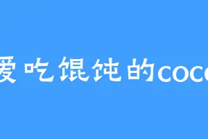 爱吃馄饨的coco