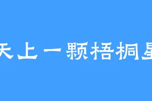 天上一颗梧桐星