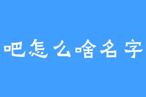 枫子吧怎么啥名字都取
