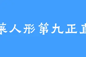 蓬莱人形第九正直者