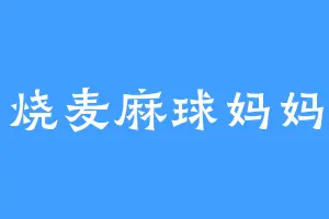烧麦麻球妈妈
