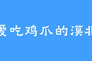 爱吃鸡爪的漠北