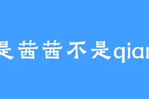是茜茜不是qian