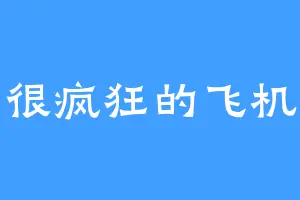 很疯狂的飞机