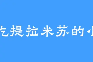 爱吃提拉米苏的小李