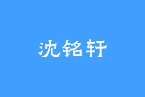 沈铭轩