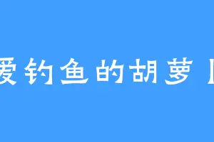 爱钓鱼的胡萝卜