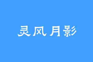 灵风月影