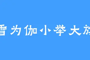 雪为伽小举大旗