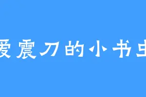 爱震刀的小书虫