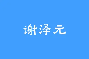谢泽元