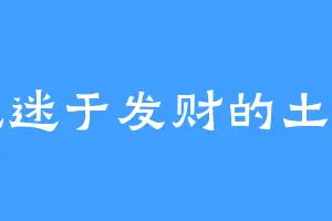 沉迷于发财的土狗