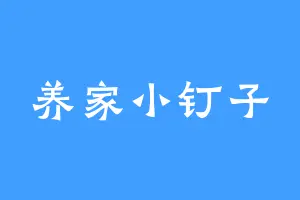 养家小钉子