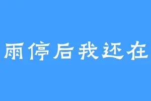 雨停后我还在