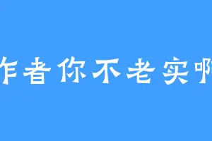 作者你不老实啊