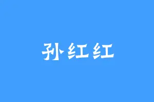 孙红红