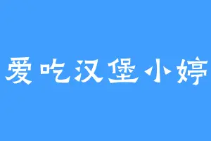 爱吃汉堡小婷