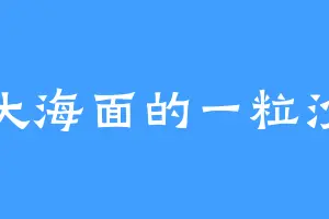 大海面的一粒沙