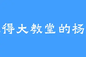 圣彼得大教堂的杨少天