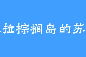 朱迈拉棕榈岛的苏奕清